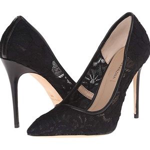 BCBGMaxAzria Orien High-Heel Lace Pumps Black 10